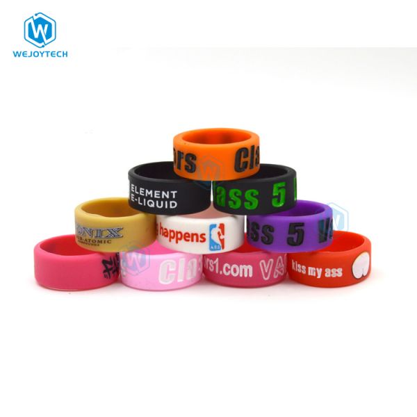 OEM design vape band custom logo engraved silicone rings