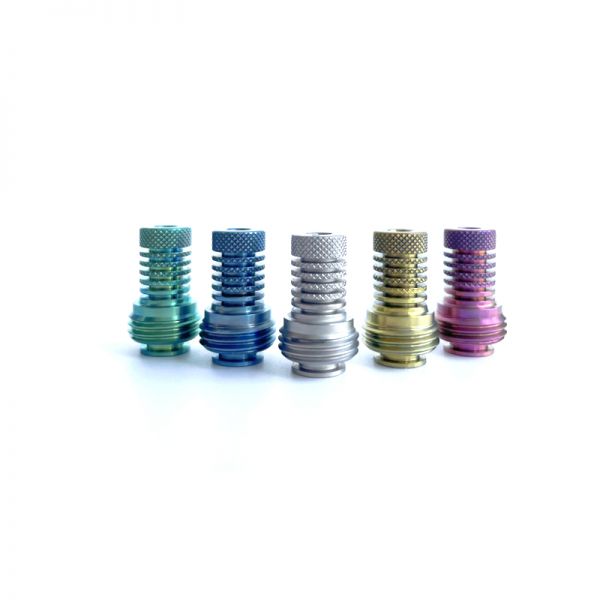 Monarchy Lazy Knurled Drip Tip Ti tips for Billet box