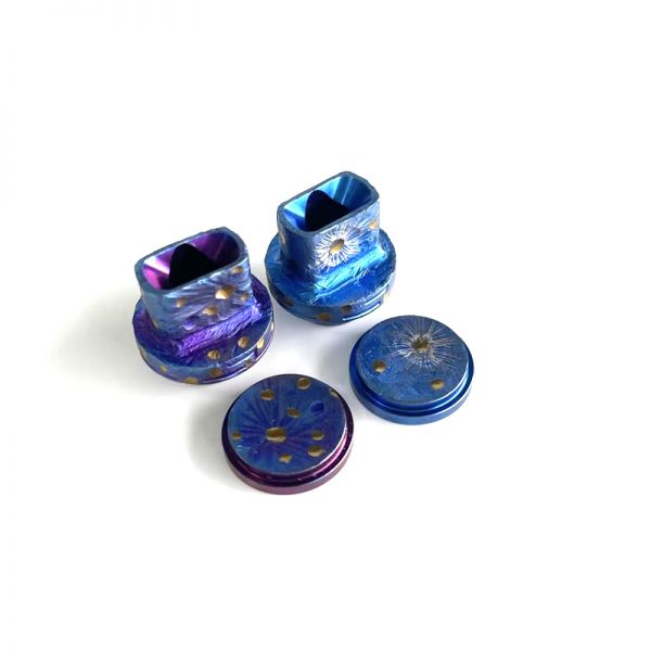 Billet box style handmade drip tip with BB Button kit