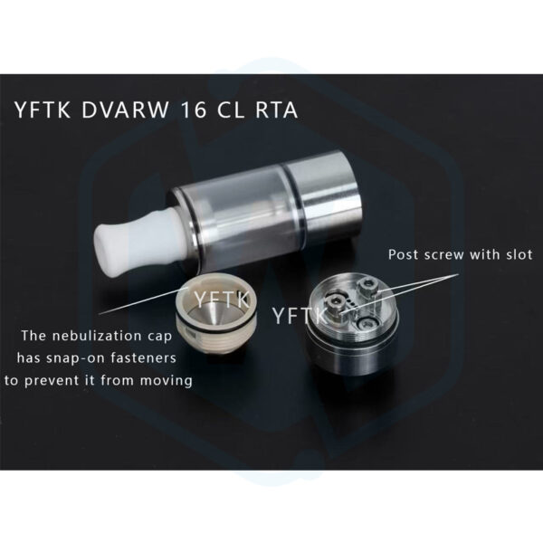 YFTK SS316 Dvarw 16 CL RTA air pins tank atomizer