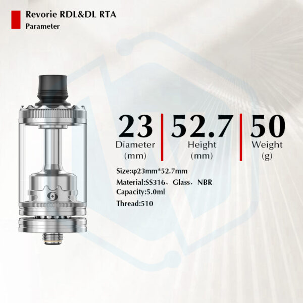 Authentic Ambition mods Revorie RDL&DL RTA 23MM 5ML Tank atomizer