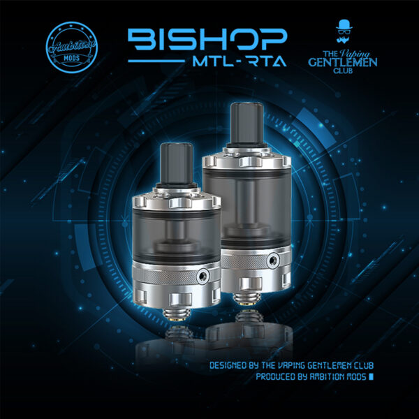 Authentic Ambition mods Bishop MTL RTA 22MM 2.0/4.0ML single coil Tank atomizer