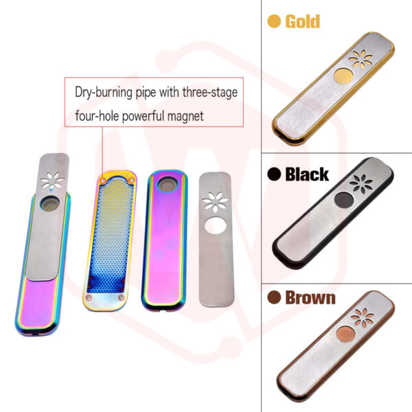 Hot selling Metal dry herb pipes smoking Genius Pipe