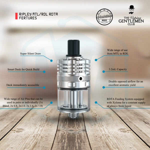 Authentic Ambition mods Ripley MTL&RDL 22MM 3.2ML RDTA