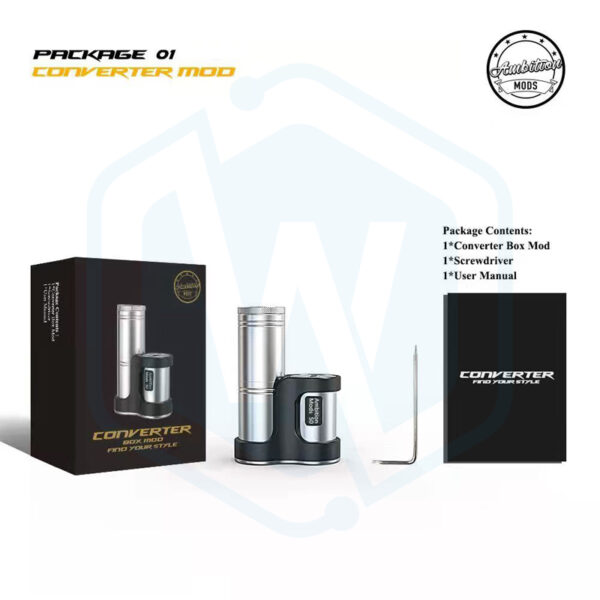 Authentic Ambition Mods Converter SBS Side-by-Side 50W TC Box Mod