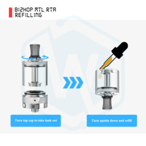 Authentic Ambition mods Bi2hop MTL RTA 22MM 2.0ML/4.0ML Tank atomizer