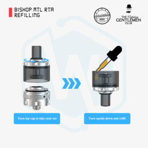 Authentic Ambition mods Bishop MTL RTA 22MM 2.0/4.0ML single coil Tank atomizer