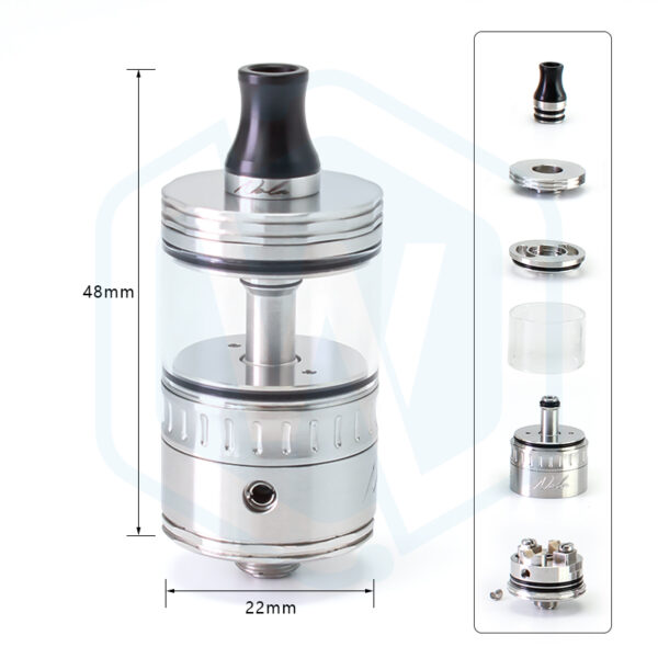 SXK SS316 style NOLA RTA 22MM 3.2ML vape rebuildable tank atomizer