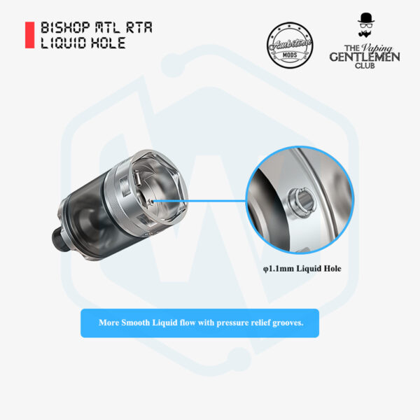 Authentic Ambition mods Bishop MTL RTA 22MM 2.0/4.0ML single coil Tank atomizer