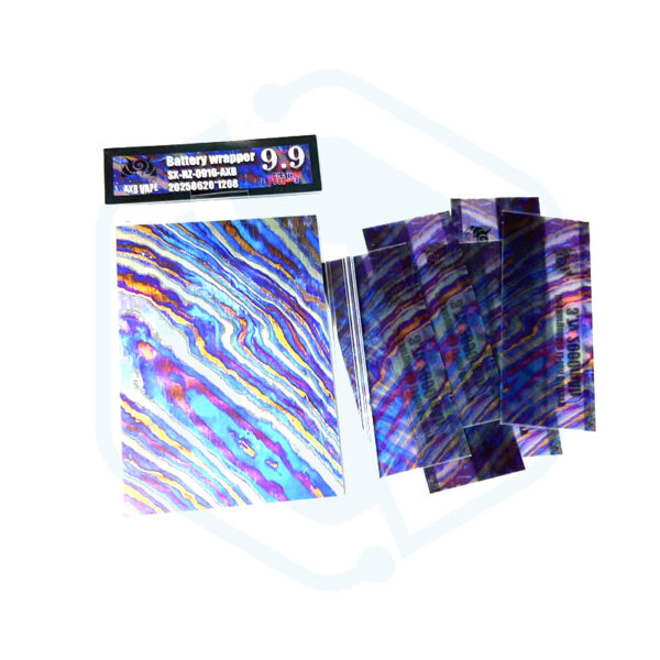 Authentic AXB vape Customized Zircu-Ti 18650/21700 battery wraps pack of 6pcs