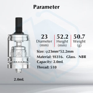 Authentic Ambition mods Revorie MTL style 23MM 2ml/5ml Tank atomizer