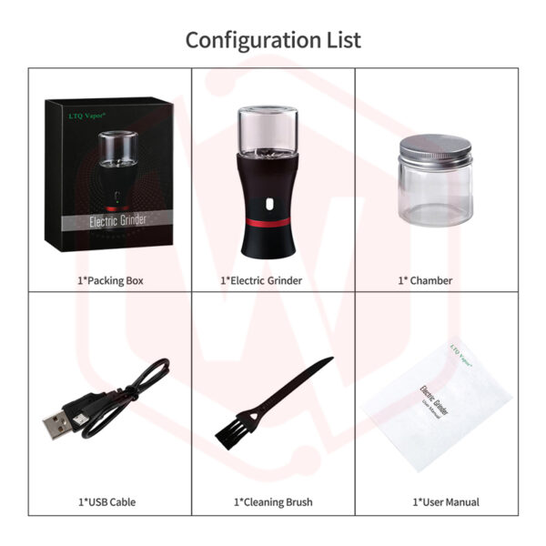 Authentic LTQ electric herb grinder 1100mAh 18350 battery DIY tools