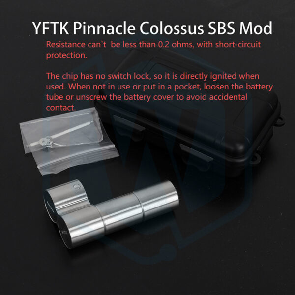 YFTK SS316 material 18350/18650 battery Pinnacle Colossus SBS Mod