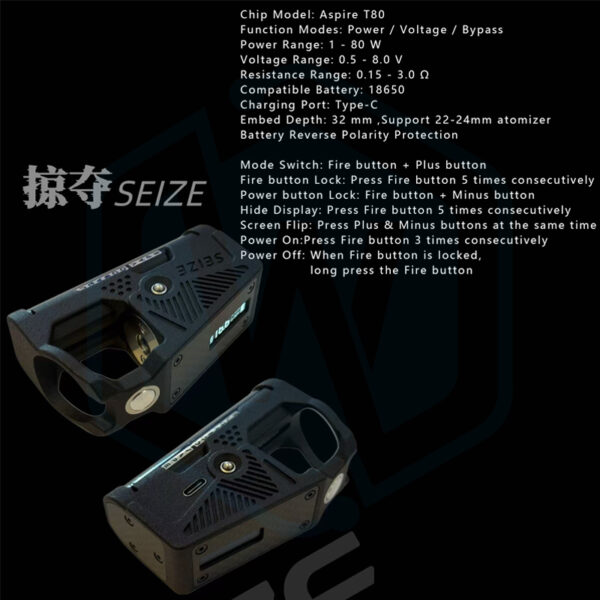 10 Pre-order!!! China group 3D Print SEIZE 80W 18650 box mod