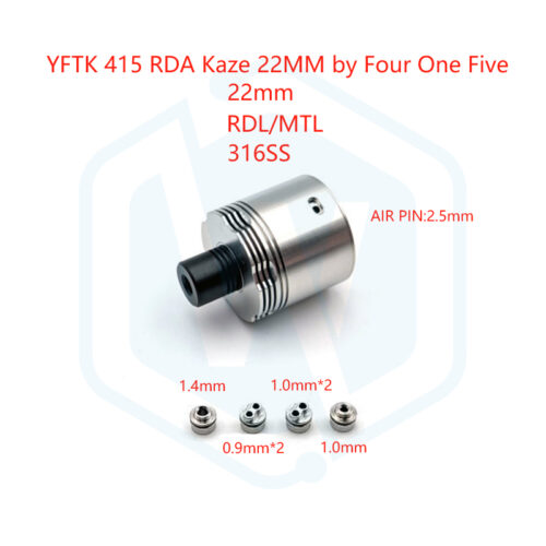 6 Clearance stock YFTK SS316 415 RDA Kaze 22MM RDL/MTL tank atomizer