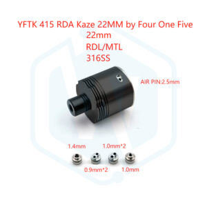 Clearance stock YFTK SS316 415 RDA Kaze 22MM RDL/MTL tank atomizer