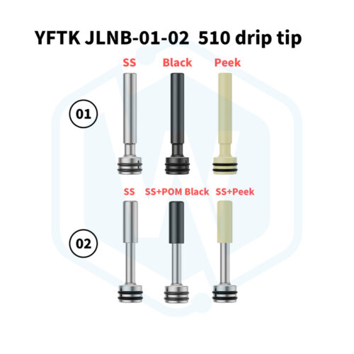 1 YFTK JLNB 510 MTL long drip tips