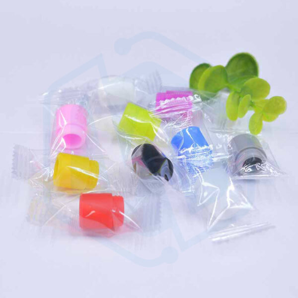 4 Disposable style colorful silicone 510 810 drip tips 50pcs pack