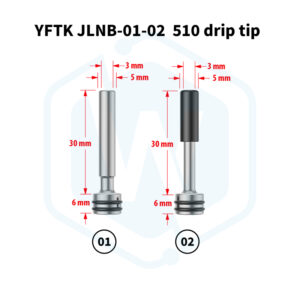 YFTK JLNB 510 MTL long drip tips
